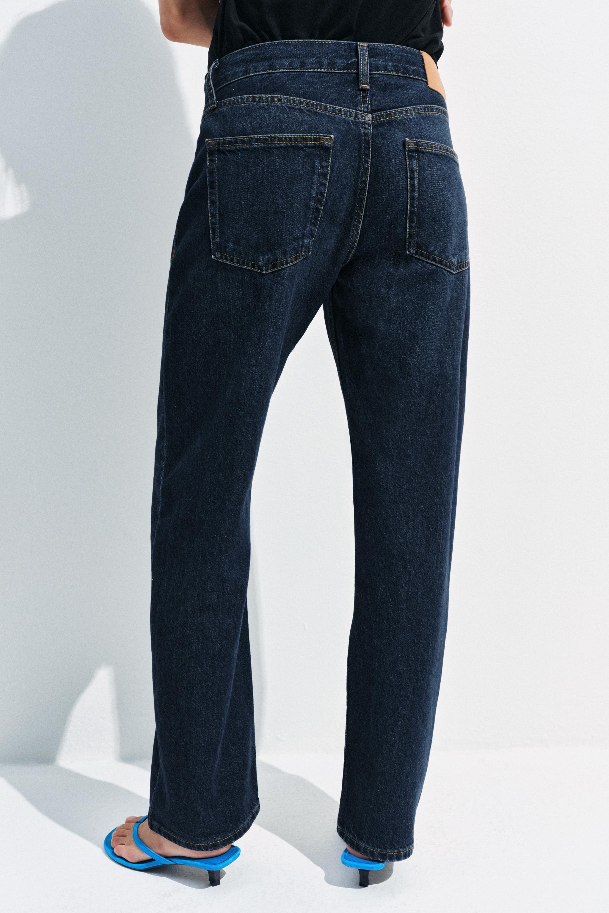 ZW COLLECTION LOW-RISE STRAIGHT JEANS - Light blue | ZARA India