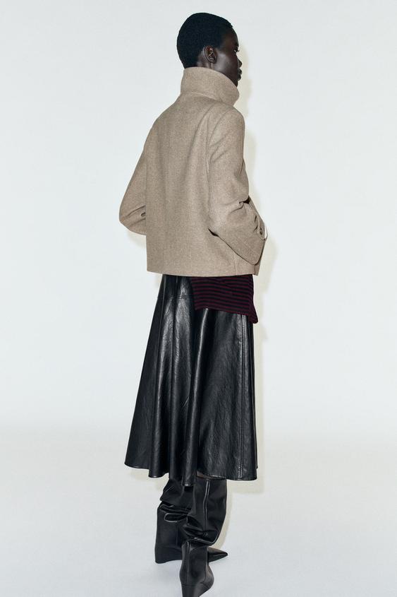 SOFT DOUBLE-BREASTED JACKET - camel by Zara - Image 3