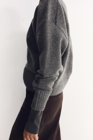 SOFT PLAIN KNIT SWEATER - Mid-grey by Zara - Image 2