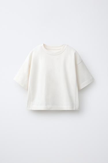 Zara Ekru - DÜZ RENK HEAVY JERSEY T-SHIRT