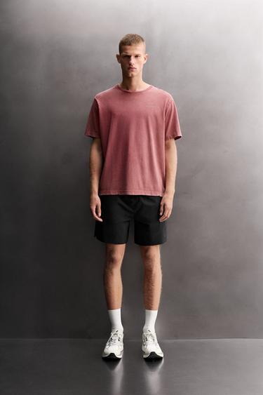 CAMISETA RUNNING ALGODÃO - Vermelho da Zara