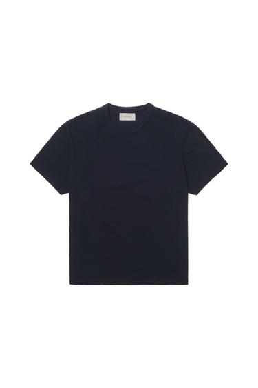 REGULAR FIT MEDIUM WEIGHT T-SHIRT - Navy blue by Zara