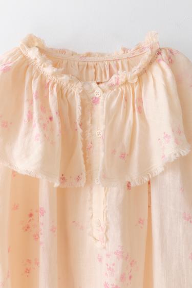 6-12 ANS/ ROBE À FLEURS 100% RAMIE ÉDITION LIMITÉE - Roses de Zara - Image 2