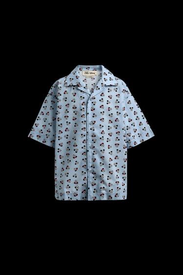 CAMISA MINNIE + MICKEY MOUSE HARRY LAMBERT FOR ZARA X DISNEY - Celeste de Zara - Imagen 0