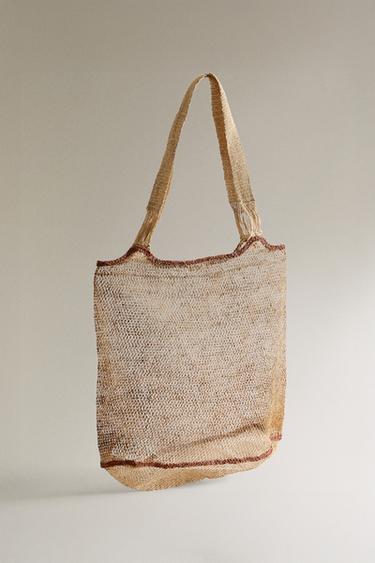 WOVEN MESH BAG - Light beige by Zara - Image 2