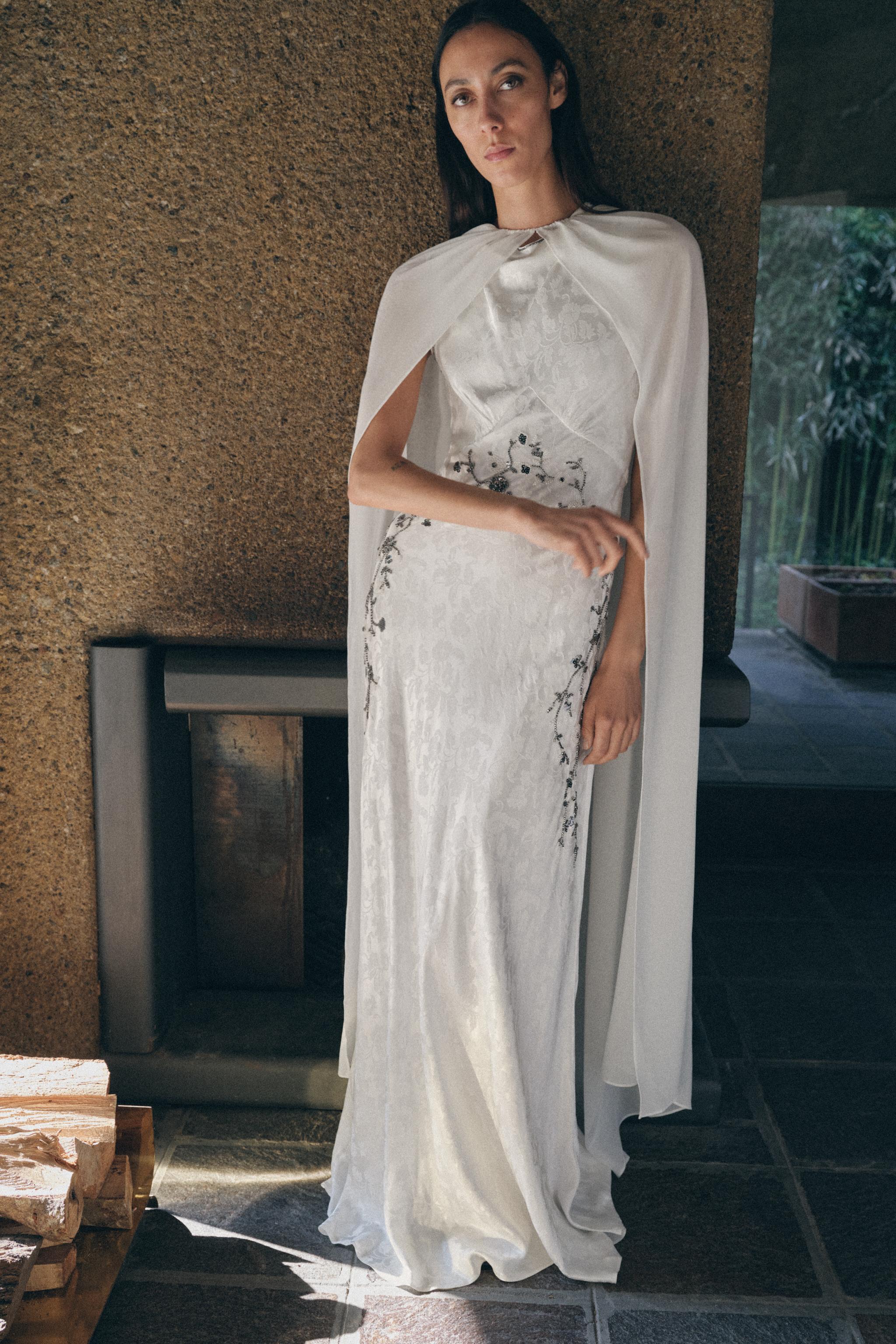ROBE LONGUE JACQUARD FANTASIE PAILLETTES