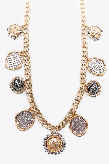 METAL COIN BELT - Golden by Zara - Image 1