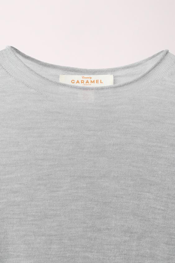 PULL 100 % LAINE CREATED BY CARAMEL LONDON X ZARA - Gris chiné de Zara - Image 4
