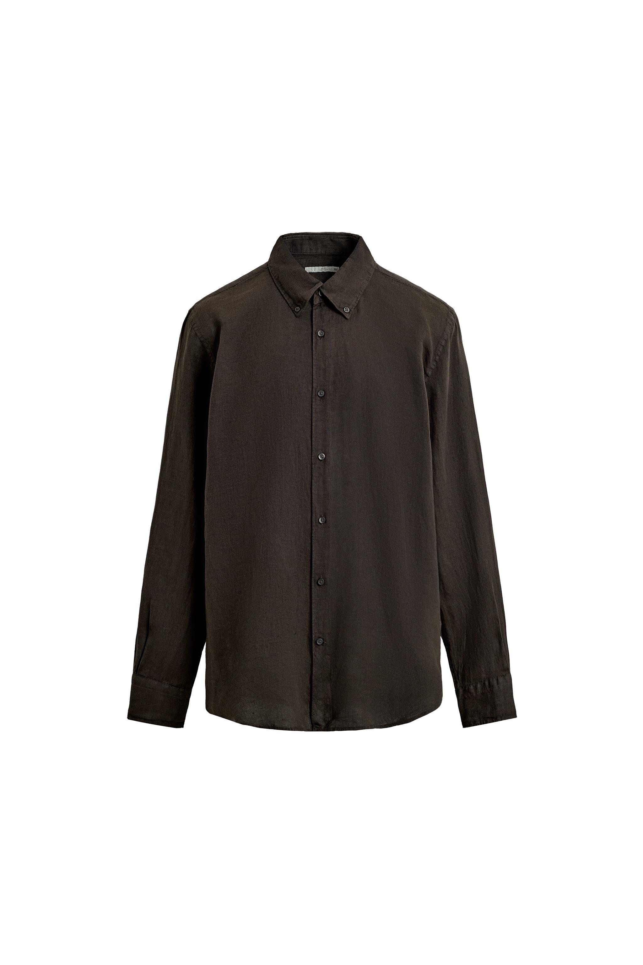 REGULAR FIT 100% LINEN SHIRT