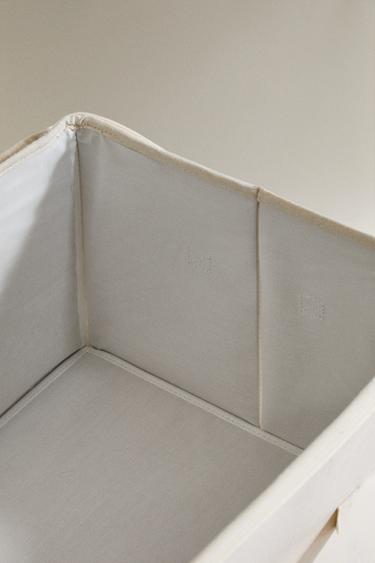 BOÎTE DE RANGEMENT PLIABLE AVEC COUVERCLE - Blanc cassé de Zara - Image 2