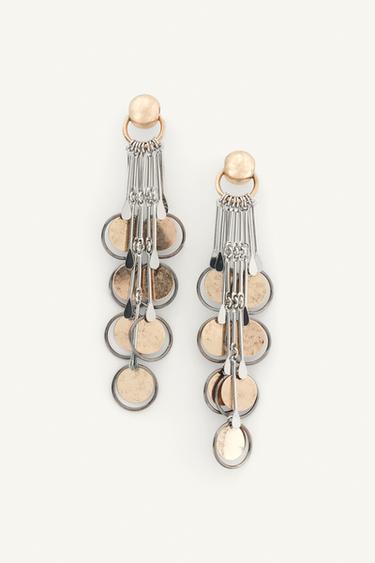 BOUCLES D'OREILLES LONGUES ÉDITION LIMITÉE - Or / Argent de Zara