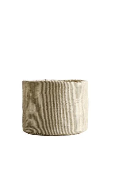 STRIPED MUSLIN ROUND BABY ORGANISER - Green by Zara
