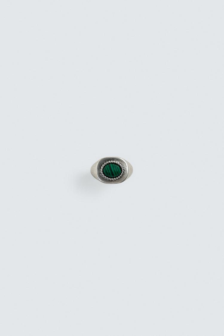 ZARA STONE SIGNET RING