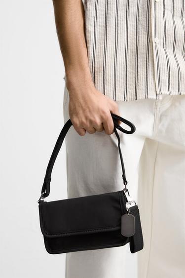 NYLON CROSSBODY BAG - Black by Zara - Image 0