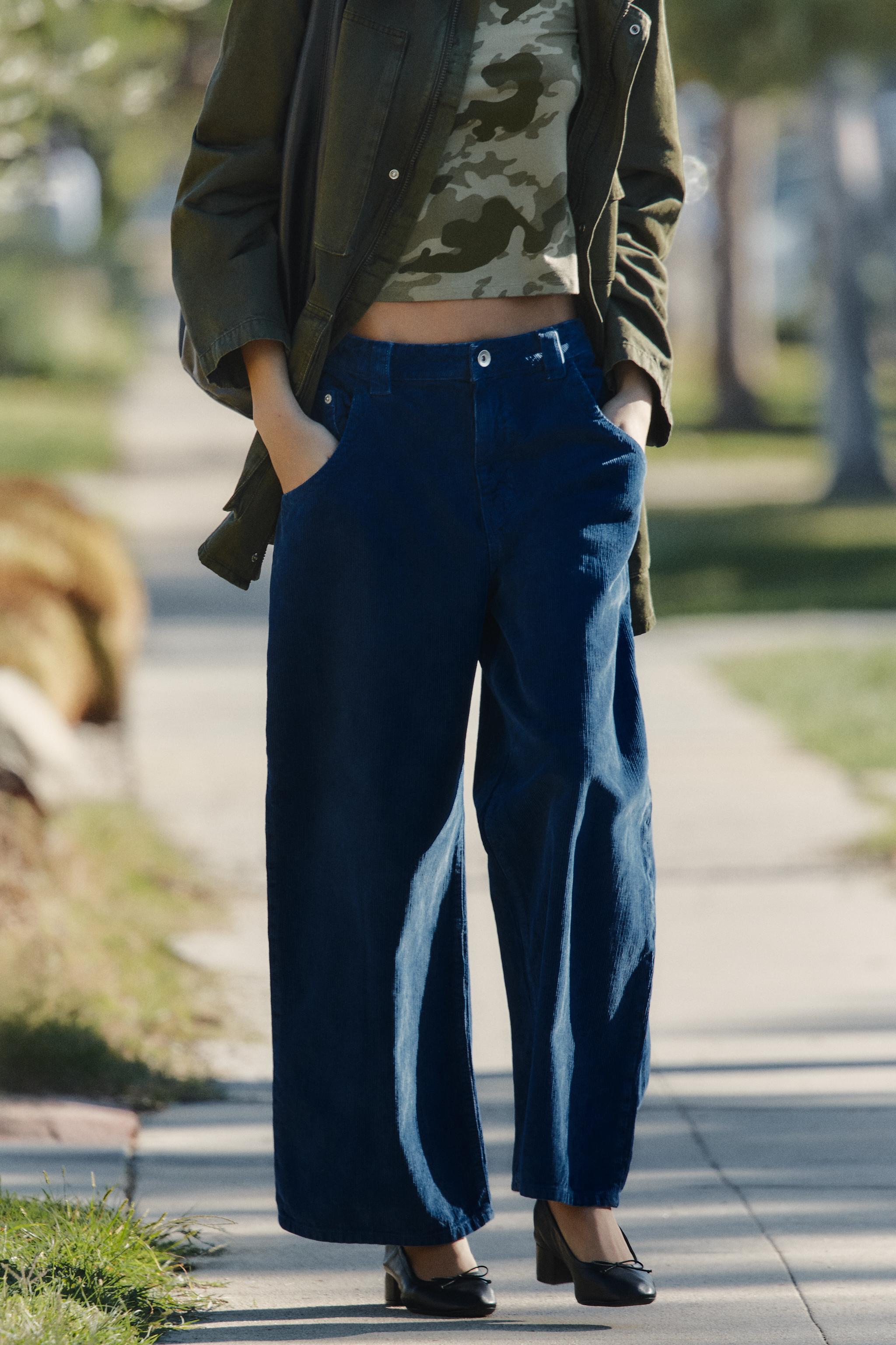 PANTALON BAGGY EN VELOURS CÔTELÉ