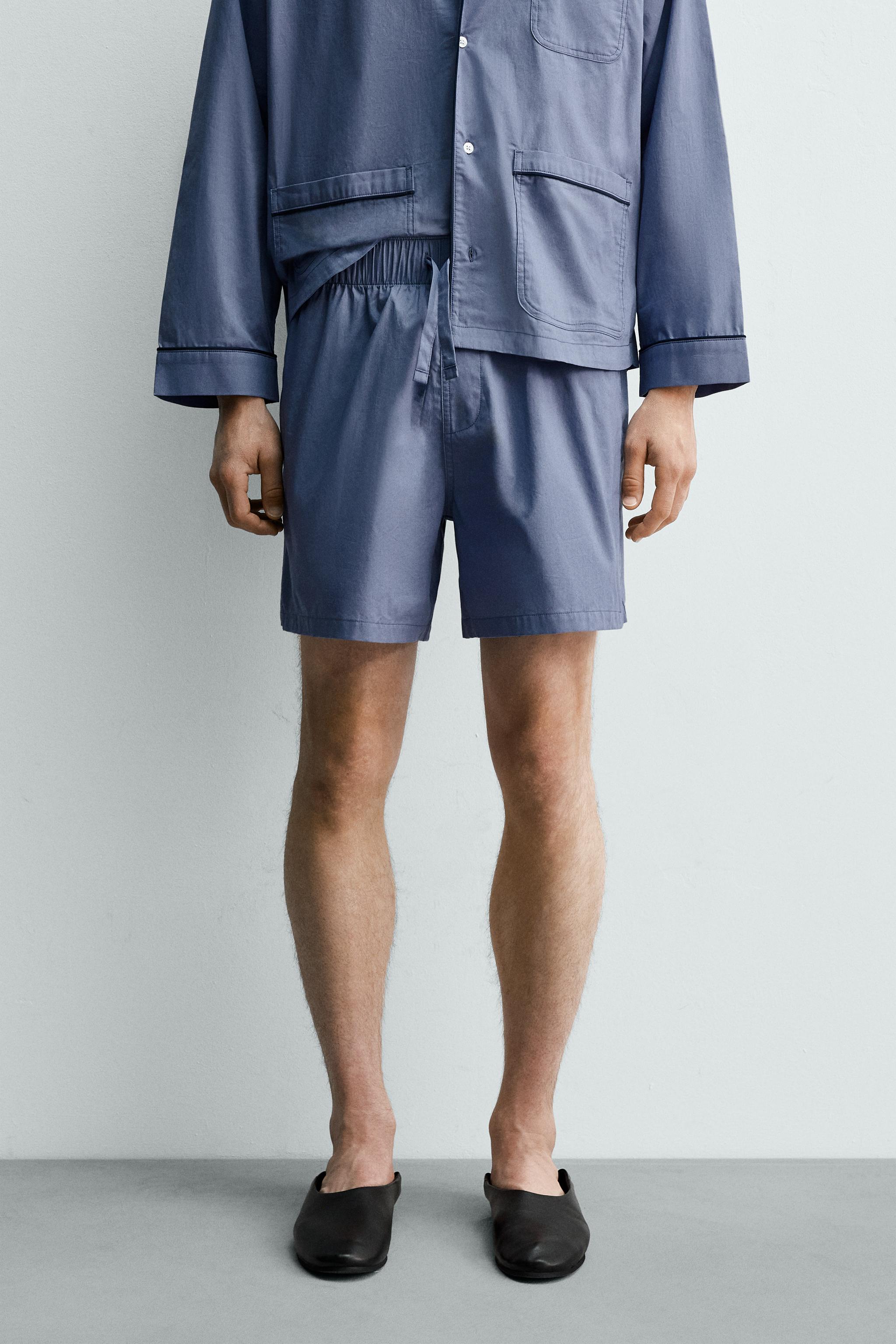 Aaron Levine x ZARA ショートパンツパジャマセット - 空色 | ZARA