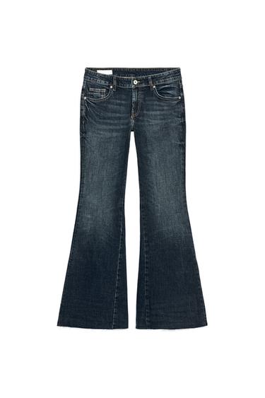 EXTRA COMFORT LOW-RISE FLARE TRF JEANS - Blue by Zara