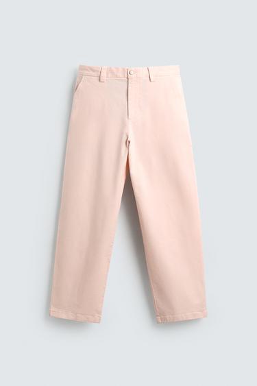 PANTALON CHINO COUPE DÉCONTRACTÉE - Rose pâle de Zara - Image 6