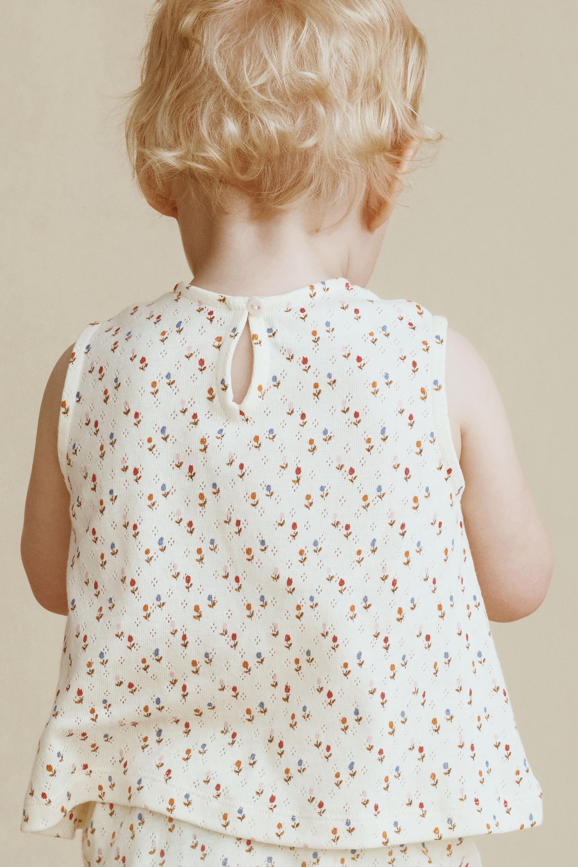 Детские футболки Zara TULIP POINTELLE T-SHIRT CREATED BY CARAMEL LONDON X — фото 2