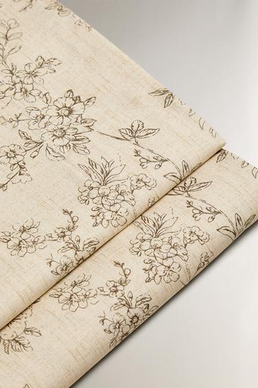 DRAP DE DESSUS IMPRIMÉ FLEURI - Beige de Zara - Image 3
