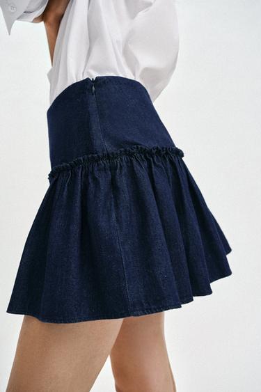 FLARED SKORT - Blue by Zara - Image 3