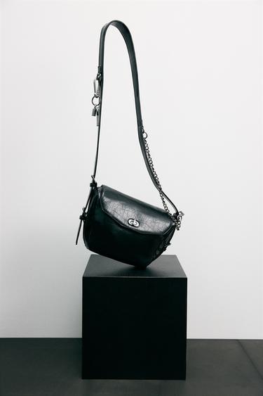 Zara CHAIN CROSSBODY BAG - Black - Image 0
