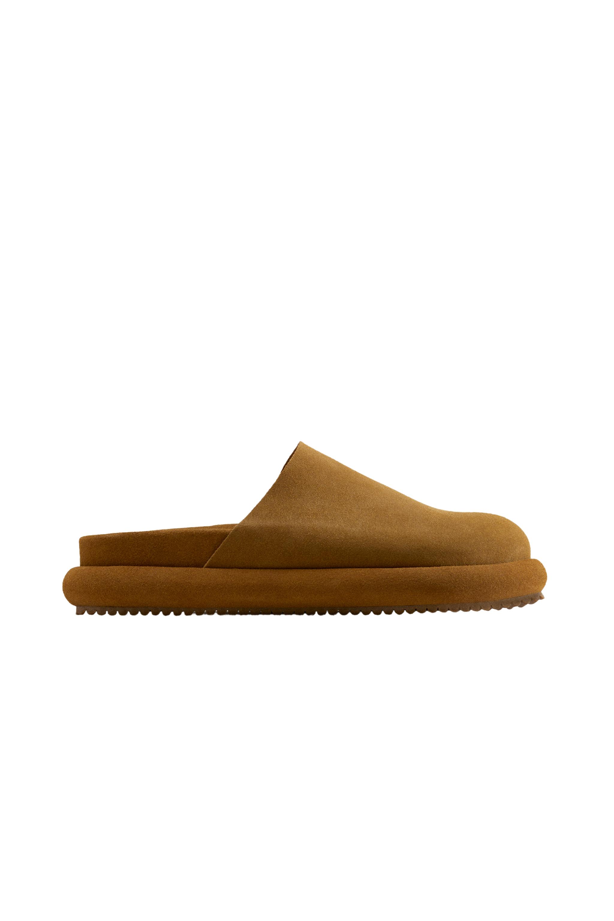 Zara leather slippers hotsell
