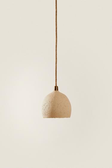 PAPIER-MÂCHÉ CEILING LAMP - Ecru by Zara - Image 1