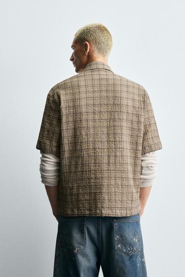 CHEMISE TEXTURÉE STRUCTURÉE - Écru moyen de Zara - Image 2