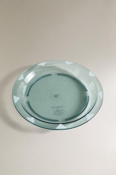 CHILDREN’S PLATE WITH CLOUD BORDER - Blue by Zara - Image 1