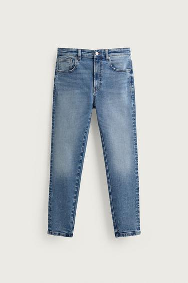 JEANS SKINNY CROPPED FIT - Azul medio de Zara
