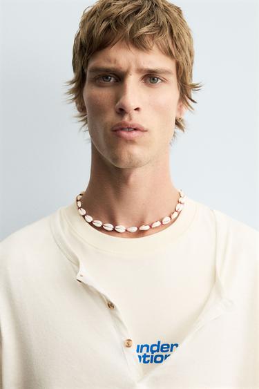 T-SHIRT IMPRIMÉS CONTRASTANTS - Jaune clair de Zara - Image 5