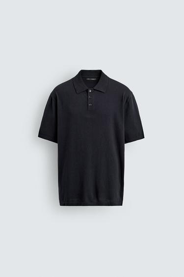 POLO PUNTO REGULAR FIT MEZCLA ALGODÓN - Marino oscuro de Zara