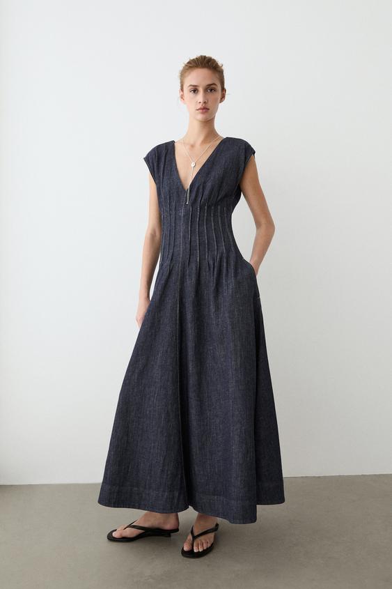 Denim Midi Dress from Zara - $220