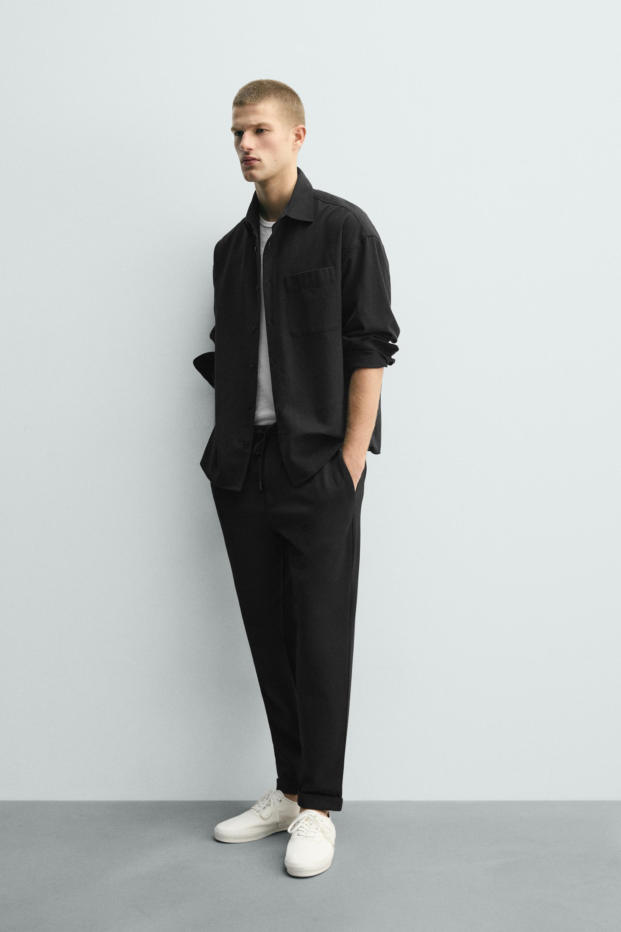 Мужские брюки Zara EASY CARE REGULAR FIT PANTS — фото 4