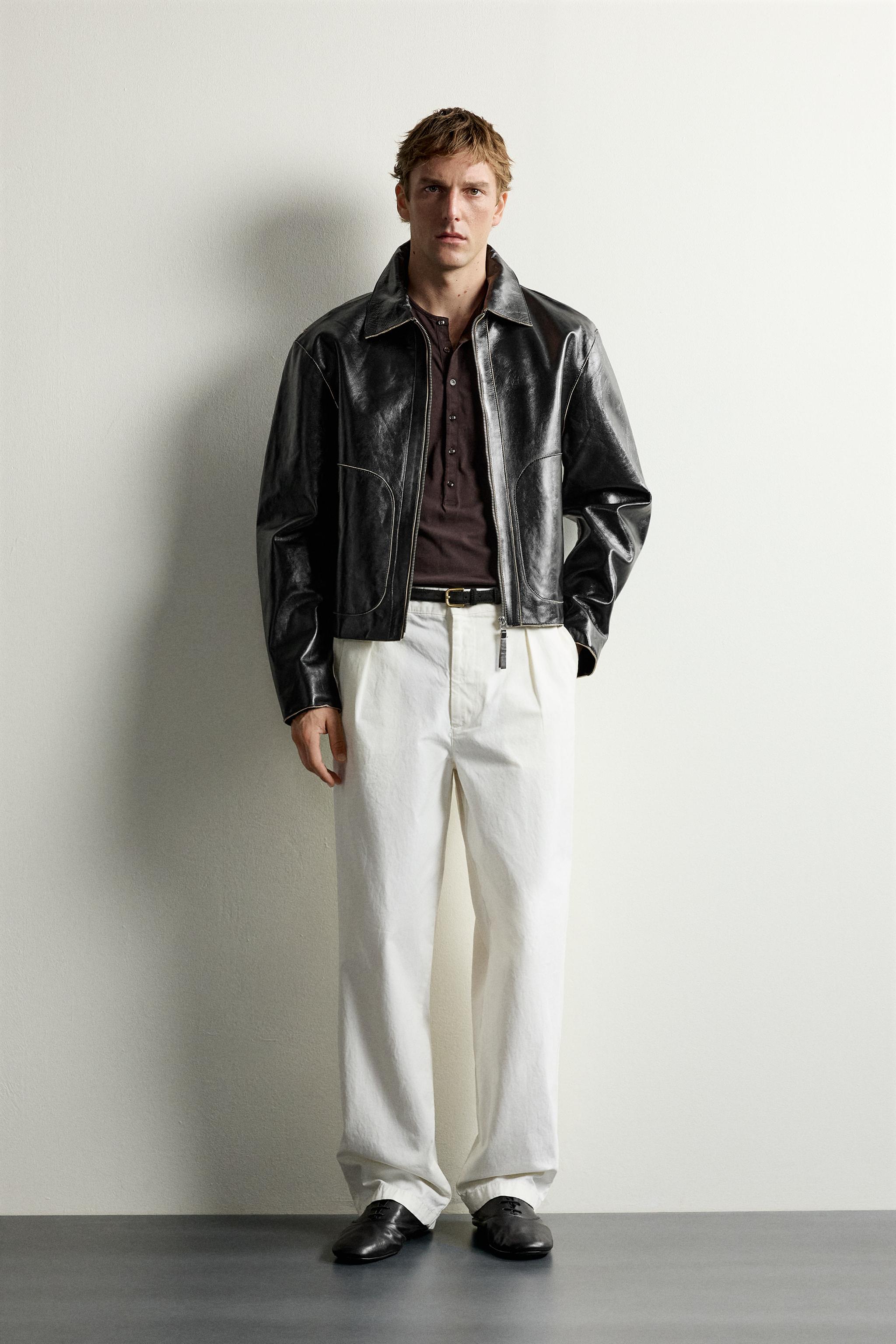 CROPPED LEATHER JACKET