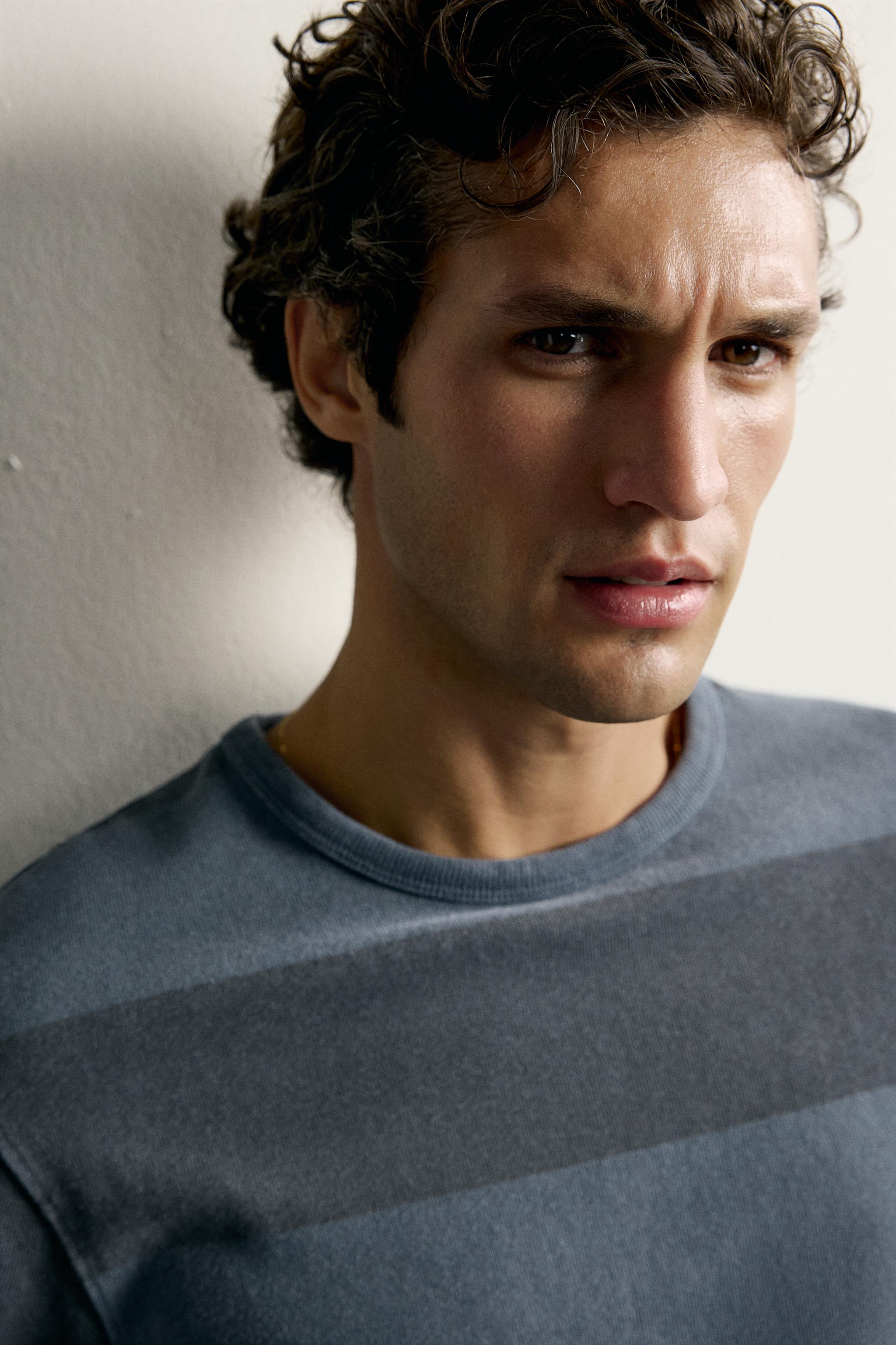 WASHED STRIPED T-SHIRT