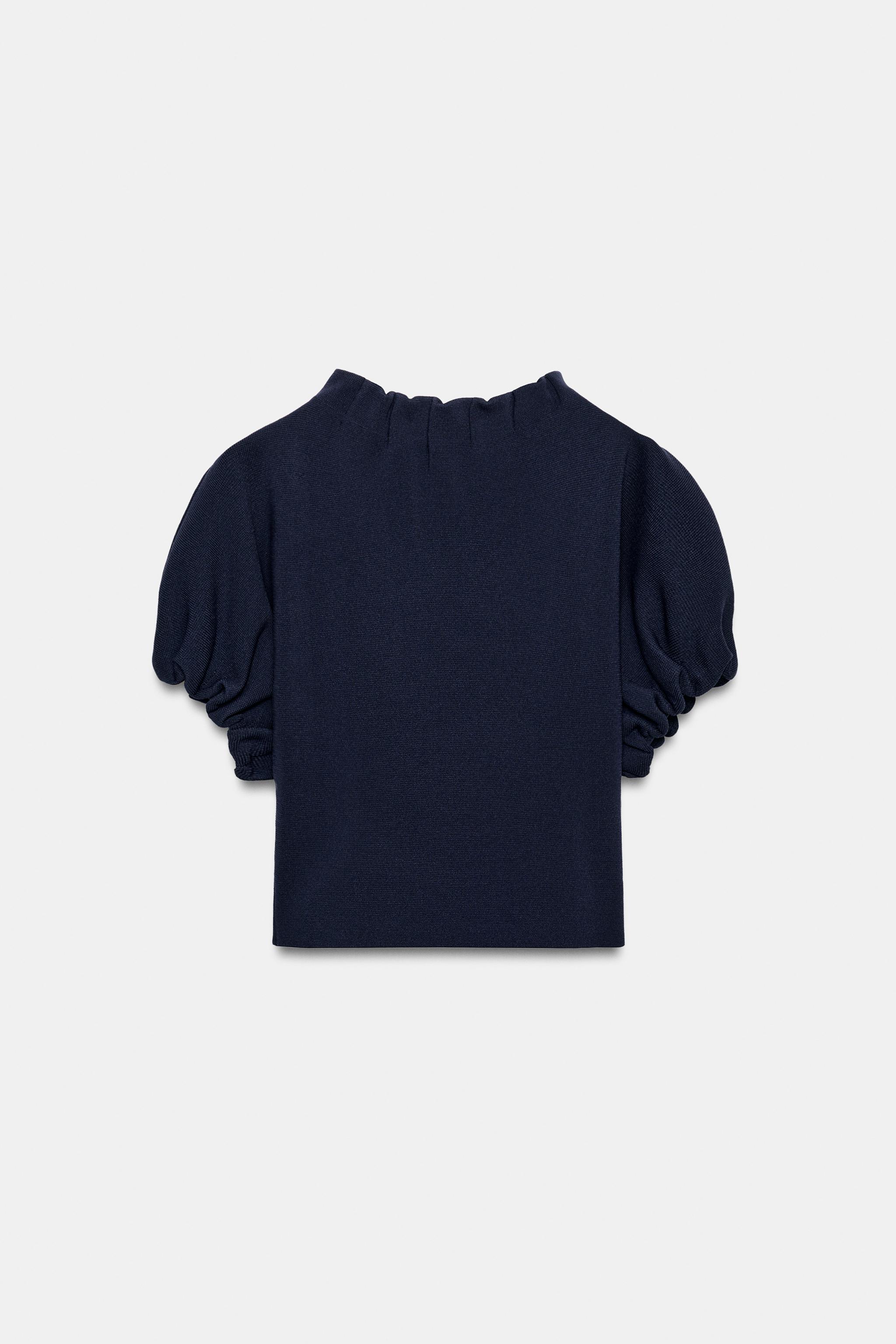 Женские свитеры Zara RUCHED KNIT TOP — фото 8