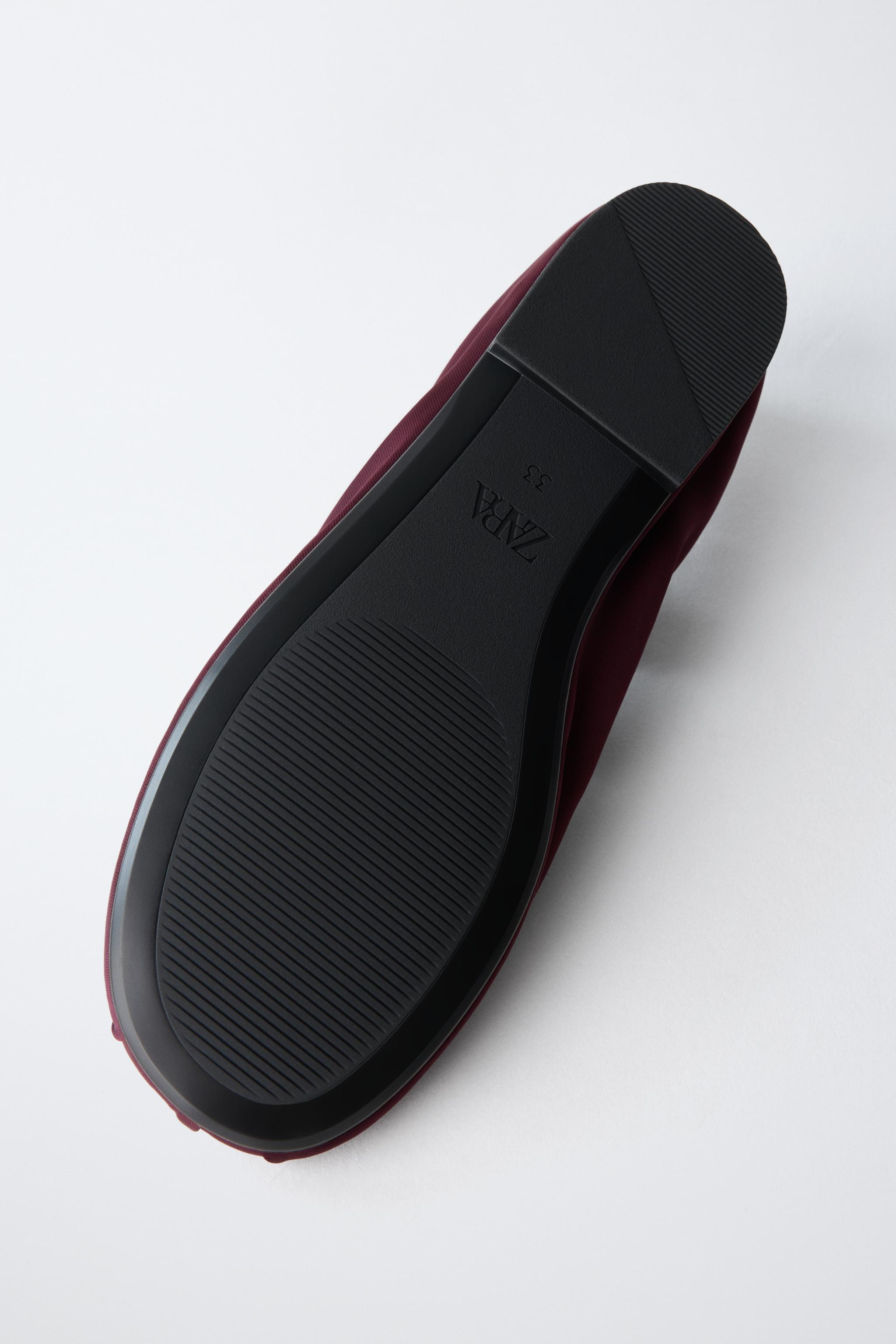 Обувь Zara SATIN BALLET FLATS — фото 7