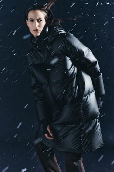 WATER-REPELLENT PUFFER COAT - ZW COLLECTION - Black by Zara