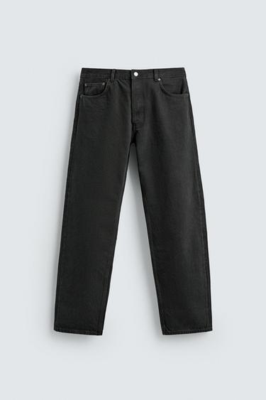 STRAIGHT FIT JEANS - Duck green by Zara