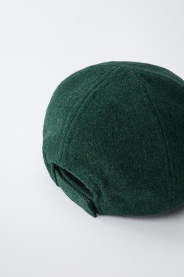 CLOTH CAP WITH INITIAL - Green marl by Zara - Image 2