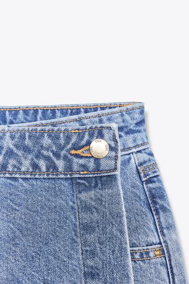 Z1975 JUPE-CULOTTE CROISÉE EN JEAN - Bleu moyen de Zara - Image 7