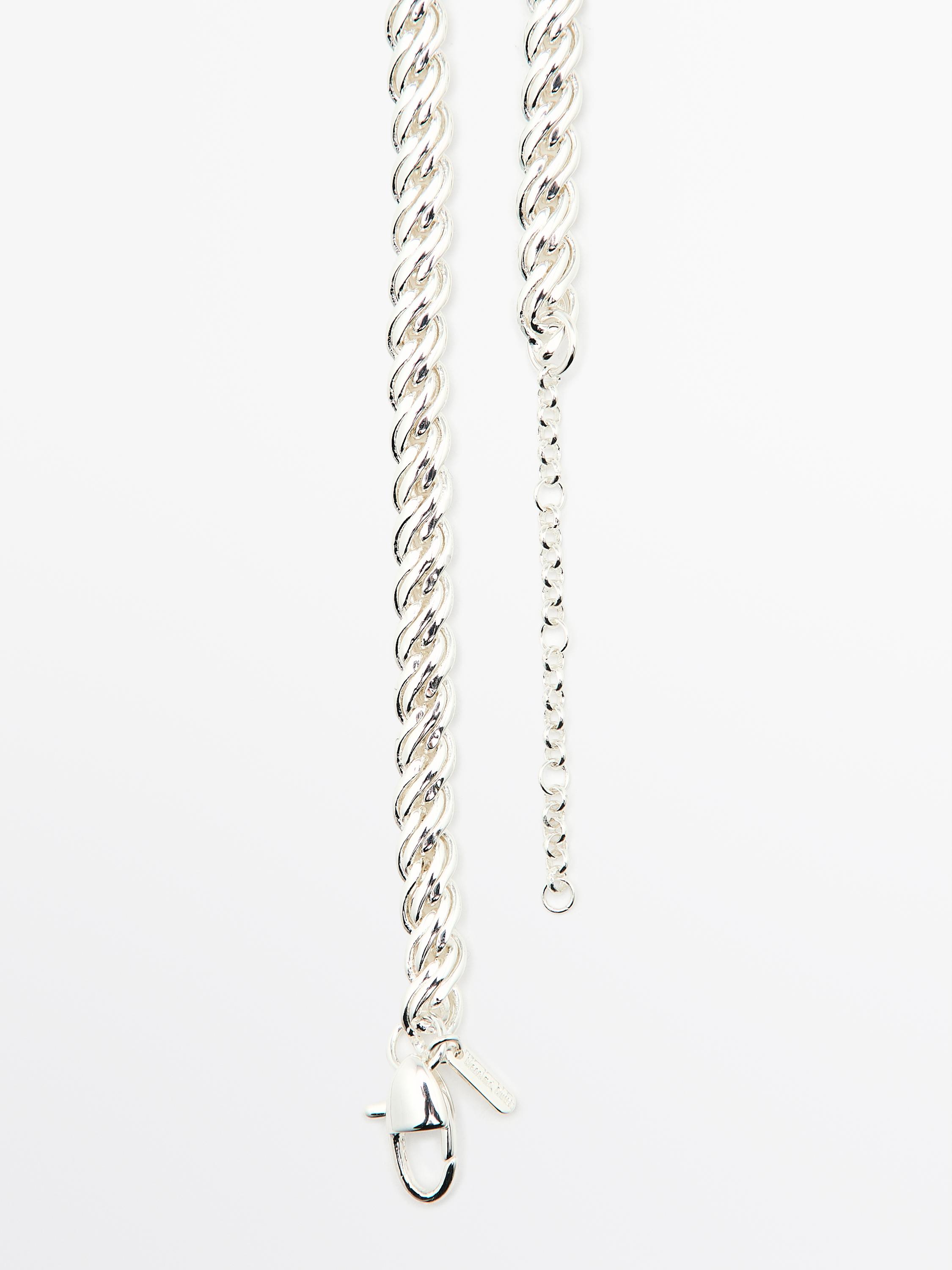 Collier chaîne maillons argentée