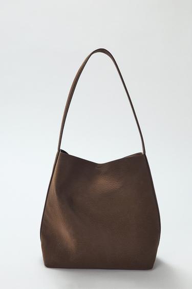 BUCKET SHOULDER BAG - Brown by Zara