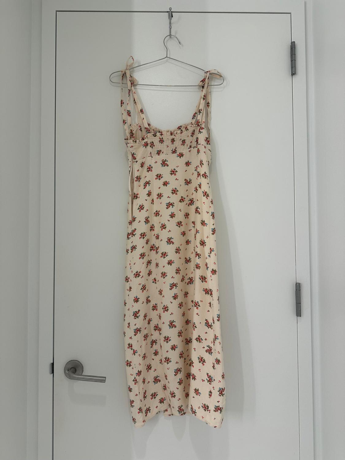 LINEN BLEND FLORAL PRINT DRESS - Image 2
