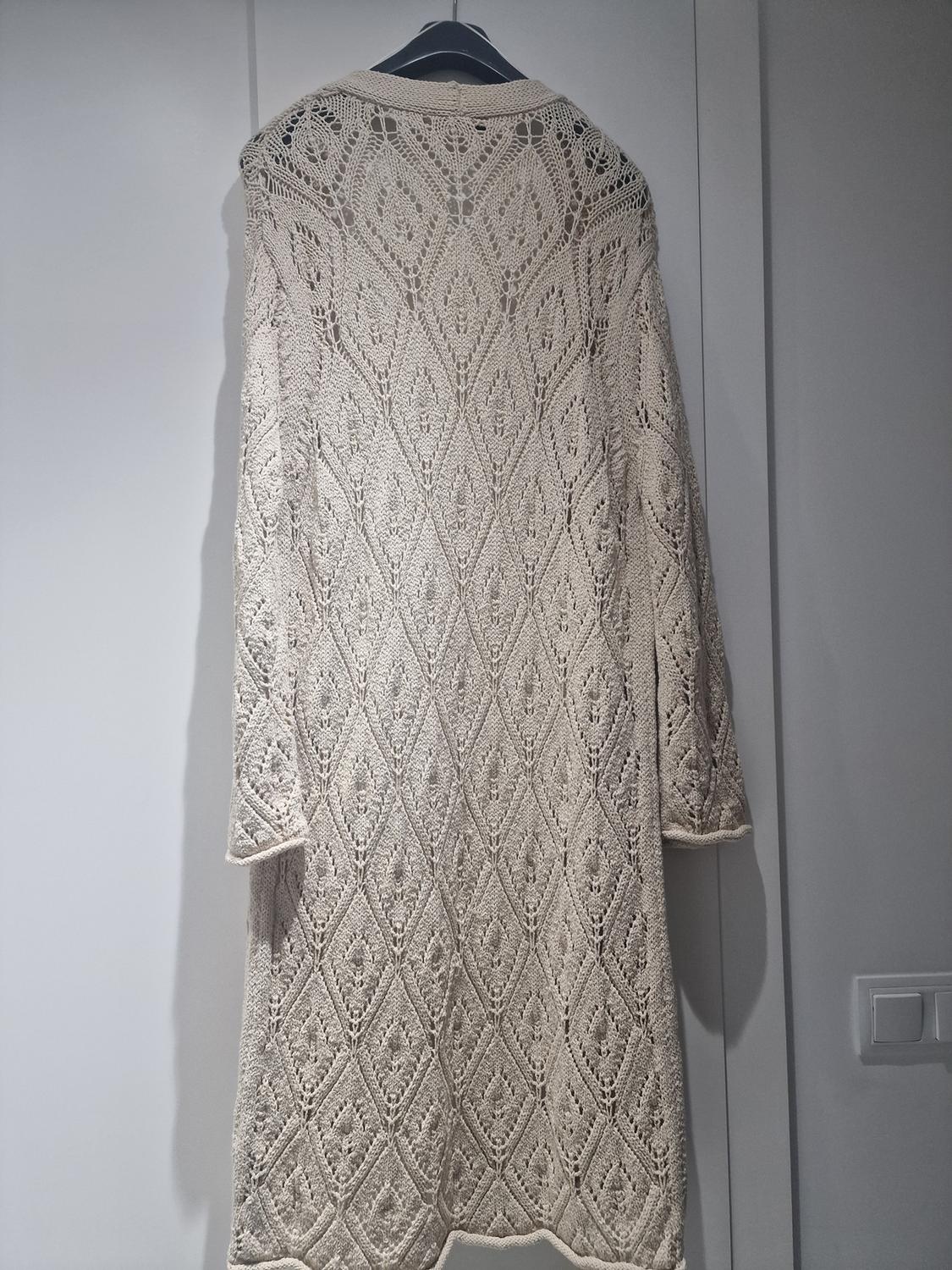 LONG POINTELLE KNIT CARDIGAN - Image 2