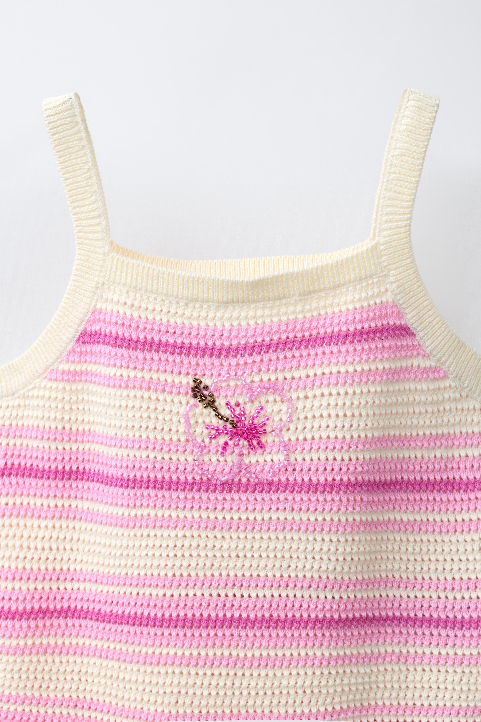 HIBISCUS STRIPED KNIT TOP