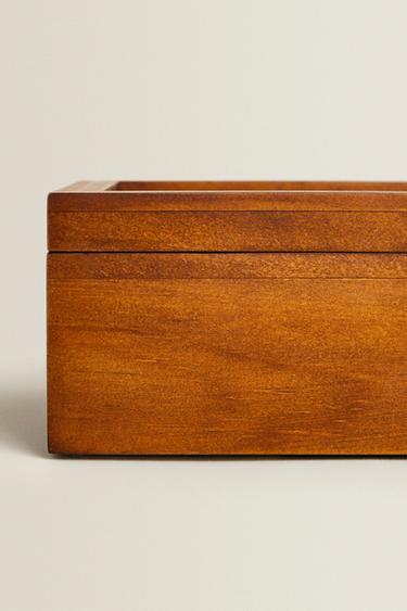 WOODEN AND LINEN WATCH BOX - Brown by Zara - Image 5