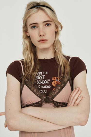 ROBE COURTE BIMATIÈRE EN DENTELLE - 758 de Zara - Image 6